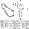MYUYONG 6 PCS 304 Stainless Steel Carabiner Spring Snap Hook for Keys Swing Set Camping Fishing Hiking Traveling - Image 2