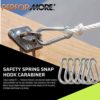 6 Pack of 2 1/4 Inches Stainless Steel Safety Spring Snap Hook Carabiner, Multi-Purpose Heavy Duty Stainless Steel Carabiner Clips for Keys Swing Set Camping Fishing Hiking Traveling - Image 6