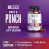 Zhou Nutrition Elder-Mune Sambucus Elderberry Gummies with Zinc and Vitamin C for Kids & Adults (Age 4+) Immune Support with Antioxidants, Vegan, Gluten Free, Non-GMO, 30 Servings, 60 Gummies - Image 3