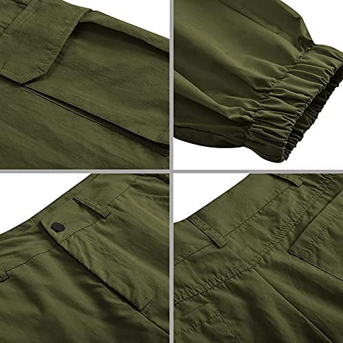 4X Yoga Pants Plus Size Women Cargo Pants Casual High Waist Jogger Pants Loose Outdoor Twill Trousers Comfy Pants - Image 6