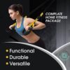 MYL FITNESS Powerlifting Strength Resistance Trainer Workout Straps for Full Body Exercise – Multi-Functional Resistance Training Kit with 2 Adjustable Suspension Straps for Exercise – Black & Yellow - Image 2