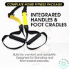 MYL FITNESS Powerlifting Strength Resistance Trainer Workout Straps for Full Body Exercise – Multi-Functional Resistance Training Kit with 2 Adjustable Suspension Straps for Exercise – Black & Yellow - Image 5