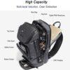 OZUKO Sling Backpack Sling Bag Crossbody Backpack Shoulder Casual Daypack Rucksack for Men - Image 4