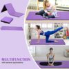 6'x2'x2" Gymnastics Mat Tumbling Mats 3-Folding Thick Exercise Mat with Carrying Handles, Lightweight Pu Leather Anti-Tear Yoga Panel Mat Exercise Pad for Stretching Aerobics Home Exercise(Purple) - Image 5
