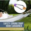 6 Pack of 2 1/4 Inches Stainless Steel Safety Spring Snap Hook Carabiner, Multi-Purpose Heavy Duty Stainless Steel Carabiner Clips for Keys Swing Set Camping Fishing Hiking Traveling - Image 7