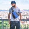 G4Free RFID Blue Sling Bag Crossbody Sling Backpack Small Chest Shoulder Backpack Men Women Hiking Outdoor(Dark Blue/Blue) - Image 7