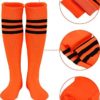 SATINIOR 4 Pair Colorful Striped Knee Socks High Witch Knee Socks High Socks for Women Girls - Image 3