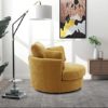 GoDoco 42" W Swivel Accent Barrel Chair Wide Chair Body with 3 Pillows for Living Room or Bedroom Hotel Lounge Club Round Chair Modern Sofa (Mustard-42) - Image 2