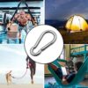 MYUYONG 6 PCS 304 Stainless Steel Carabiner Spring Snap Hook for Keys Swing Set Camping Fishing Hiking Traveling - Image 6