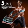 YOAHOME Sport Gym Exercise Resistance Bands Pack of 5, Strength Pull Assistance Bands for Fitness Workout, Pull-up Auxiliary Pull Rope for Men, Basic Advanced to Professional Level - Image 2
