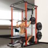 RitFit Power Cage with Optional LAT PullDown System, 1000LB Power Rack for Home & Garage Gym, Squat Rack with Weight Storage Rack and More Attachments for Full Body Workout, ASTM-Certified - Image 9