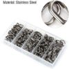 100Pcs Split Rings Stainless Steel Fishing Oval Split Rings Swivel Snap Carp Fishing Tackle Chain Connector 5 Sizes - Image 7
