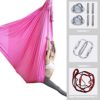 ZCXBHD Aerial Yoga Hammock Set Acrobatic Dance Silk Fabric Swing for Home with Carabiner Daisy Chain for Yoga Anti-Gravity Pilates (Color : Dark Pink, Size : 5m) - Image 2