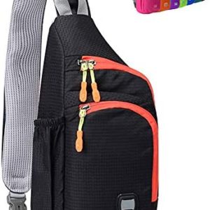 Peicees Small Sling Backpack Waterproof Unisex Shoulder Bag Chest Crossbody Daypack