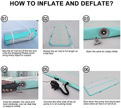 IBATMS Air Tumbling Mat, 10ft/13ft/16ft/20ft Inflatable Gymnastics Air Mat for Gymnastics Training/Home Use/Cheerleading/Yoga/Water - Image 4
