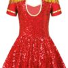 Jugaoge Kids Teen Girls Circus Show Halloween Ringmaster Costume Party Dance Outfits Fancy Dress Up - Image 2