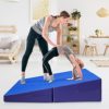 GYMAX Incline Gymnastic Mat, 60”x30”x14” Folding and Non-Folding Tumbling Cheese Wedge Mat for Gymnastic, Martial, Cheerleading, Dance Yoga Stretch Training Practice, Kids Girls Adult - Image 8