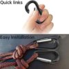 10PCS 3" Aluminum Carabiner Clip D Ring, Caribeener Clips, Spring Snap Hook for Keychain Clip with 10PCS Key Rings for Indoor Outdoor or As A Key Organizer - Image 4