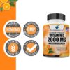 Vitamin C 2000mg with Zinc 40mg Per Serving and Rose Hips Extract, Immune Support for Adults, Immune Booster, Vegan Non GMO, No Filler, No Stearate, 120 Vegan Capsules, 60 Day Supply - Image 5