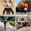 YOLIX 7 Pack High Waisted Leggings for Women, Black Soft Workout Athletic Yoga Leggings - Image 3