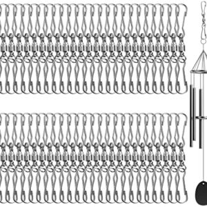 ZOOFOX 50 Pieces Windsock Clips, Dual Wind Spinner Swivel Hangers, 360 Degree Rotating Outdoor Hanging Hooks for Windsocks, Plant, Flower, Bird Feeder, Kites, Lights and Lanterns