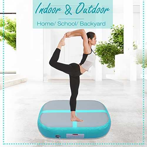 PPXIA Gymnastics Air Roller Air Barrel Inflatable Tumbling Mat, Tumble Track Backhandspring Mat Gymnastic Equipment with Pump for Yoga Training Cheerleading Home Use - Image 5