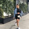 8'' High Waist Biker Shorts for Women-Workout Yoga Shorts Running Summer Soft Pants with Pockets - Image 2