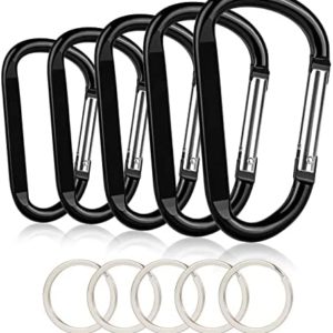 Carabiner Caribeaner Clip,Extra Large 4" Aluminum Carabeaner Keychain Hook,Spring Snap Key Chain Clip