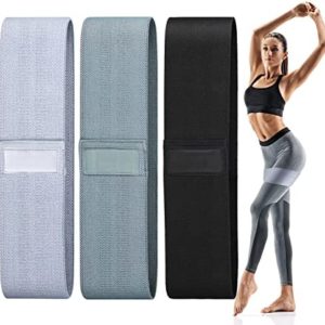 Exercise Workout Bands Resistance Bands with 3 Resistance Levels 3 Colors, Non-Slip Women Fitness Band for Squat Glute Hip Training