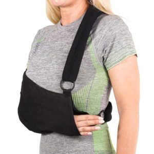 Shoulder Immobilizer - Support Brace Sling for Broken Arm Cast, Fractured Wrist, or Elbow & Hand Injuries - Soft Breathable Material - Universal Fit for Left or Right Arm, Men and Women (MD)