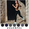YOLIX 7 Pack High Waisted Leggings for Women, Black Soft Workout Athletic Yoga Leggings - Image 2