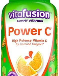 vitafusion Power C Gummy Immune Support* With Vitamin C, Delicious Orange Flavor, 150ct (50 Day Supply), From America’s Number One Gummy Vitamin Brand