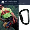 Fusion Climb Auto Lock Modified D Shape Aluminum Carabiner, UIAA Certified, Heavy Duty for Camping, Hiking, Outdoor and Gym (FP-8106-2-BLK) - Image 5