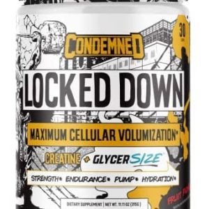 Condemned Labz, Locked Down, Cell Volumizing and Hydration Supplement - 312 Grams (Fruit Punch)