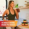 Organic Muscle Organic Pre Workout Powder for Men & Women - Vegan & Plant Based Superfood Energy Powder for Endurance, Strength, Stamina, & Focus - Strawberry Mango, 160mg Natural Caffeine, 20 Serv - Image 2