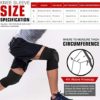 MoKo Knee Brace Support, Protective Volleyball Knee Pads, Professional Thick Sponge Compression Knee Sleeves for Dance Arthritis Joint Pain Relief Injury Recovery, Fit Men Women Youth, 1 Pair, Black - Image 6