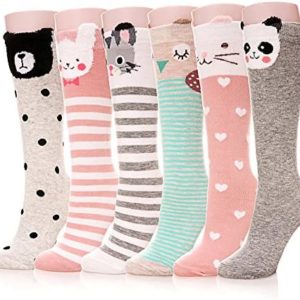 Color City Girls Socks Knee High Stockings Cartoon Animal Warm Cotton Socks