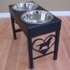 Raised Elevated 16 Inch Tall Metal Dog Feeder Stand for Labrador Retriever Double 3 Quart Bowls - Image 3