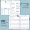 Clever Fox Fitness & Food Journal – Nutrition & Workout Planner for Women & Men – Diet & Gym Exercise Log Book with Calendars, Diet & Training Trackers - Undated, A5 Size, Hardcover (Aquamarine) - Image 5