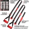 Lifeline Jungle Gym XT Split Anchor Body Weight Suspension System – Lightweight Resistance Training at home, outside or on the go, Red/Black - Image 2
