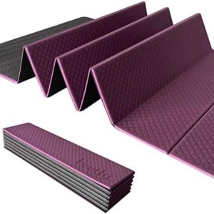 Feetlu Yoga Knee Pad Cushion Exercise Knee Pad Folding, 1/2" Thick 24"x12" Eliminate Pain During Yoga or Exercise Workout– Extra Thick Padding& Support for Yoga Pilates, Fitness Exercise