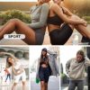 2 Pack Biker Shorts for Women – 8" High Waist Workout Athletic Yoga Running Gym Shorts - Image 5