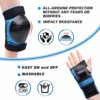   Protective Gear Set for Kids/Youth Knee Pads Elbow Pads Wrist Guards for Skateboarding Roller Skating Cycling Bike BMX Bicycle Scootering 6pcs Aged3-8 (Blue, S) - Image 3
