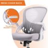 Office Chair, Desk Chair, Ergonomic Home Office Desk Chairs, Mid Back Mesh Computer Chair, Cute Swivel Rolling Task Chair Cushion, Lumbar Support and Flip-up Armrests - Image 5