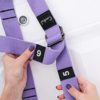 Yoga Stretching Strap, Adjustable Height Leg Stretcher Waist Back Stretch Band Aerial Yoga, Anti-gravity Inversion Exercises Door Flexibility Tensile Trainer for Rehab Pilates Dance Splits (Purple) - Image 5