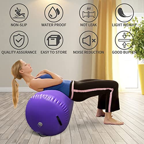 GBVUGY Air Tumbling Mat Tumble Track With Electric Pump,Inflatable Gymnastics Barrel Roller for Home Use,Gym Training,Cheer leading,Yoga - Image 7