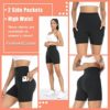 NEW YOUNG 3 Pack Biker Shorts with Pockets for Women High Waisted Tummy Control-Black Workout Yoga Shorts for Running - Image 5