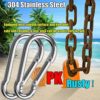 MYUYONG 6 PCS 304 Stainless Steel Carabiner Spring Snap Hook for Keys Swing Set Camping Fishing Hiking Traveling - Image 4