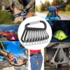 10PCS 3" Aluminum Carabiner Clip D Ring, Caribeener Clips, Spring Snap Hook for Keychain Clip with 10PCS Key Rings for Indoor Outdoor or As A Key Organizer - Image 5