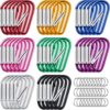 Mini Carabiners Clips 88 Pcs 1.8 Inch Key Clip Aluminum D Ring Metal Carabiners Keychain D Shape Spring Loaded Gate Hook with Key Rings for Home Camping Traveling Backpack Hiking - Image 8